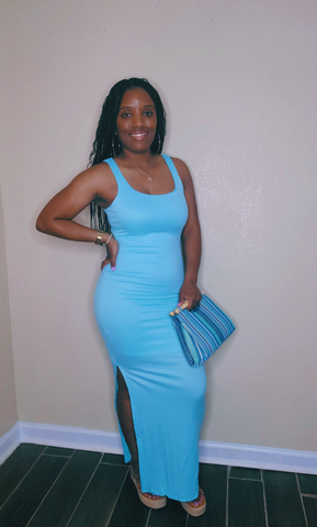 Spring Vibes Maxi Dress (SKY BLUE)