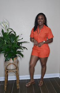 Ready for Vacay Short Set(ORANGE)