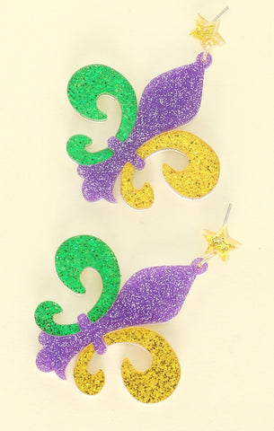 Mardi Fleur Di Lis Earrings