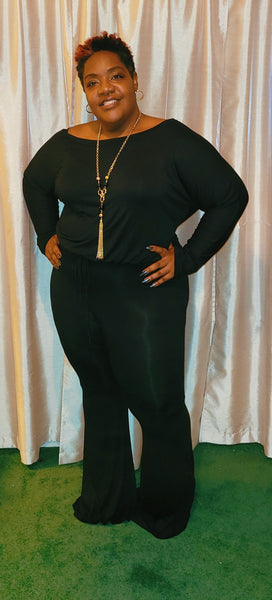 Nothing to Lose Jumpsuit Curvy (BLACK)