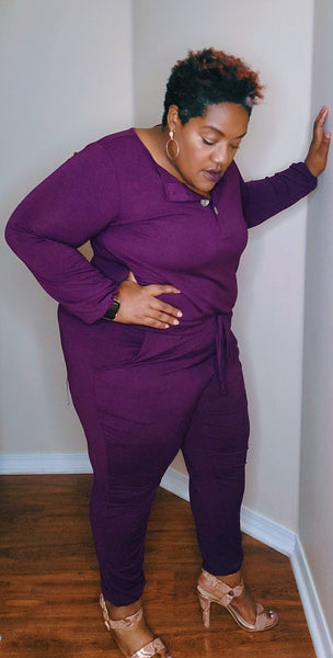 Black Cherry Jumpsuit Curvy