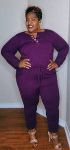 Black Cherry Jumpsuit Curvy