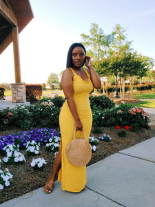 Ruffle Me Up Maxi Dress (YELLOW)