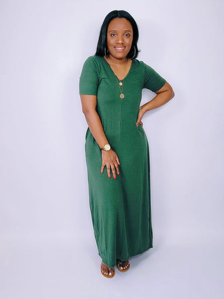 Just Chill Maxi Dress (ARMY GREEN)