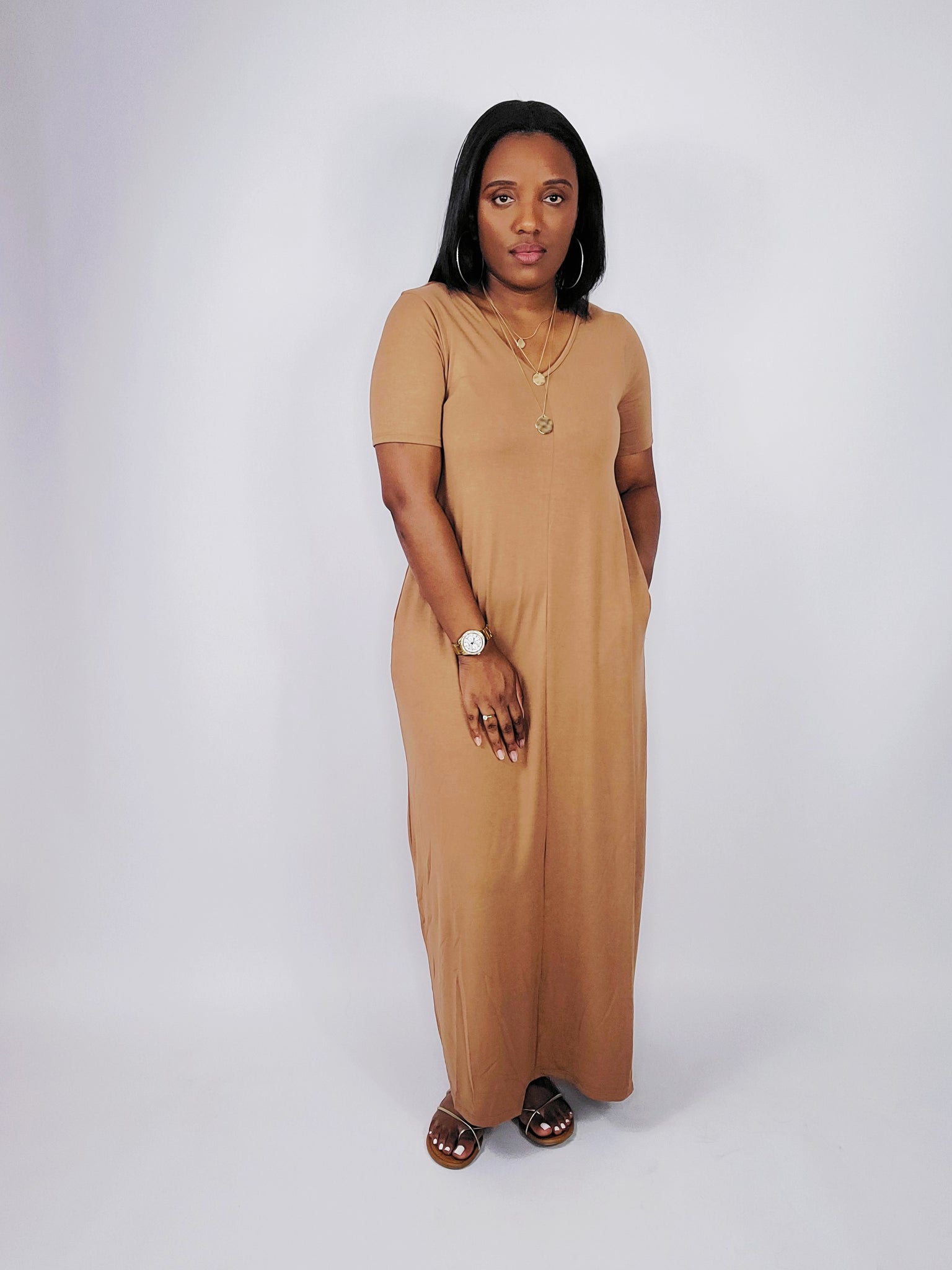 Just Chill Maxi Dress (CAMEL)