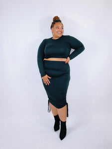 Feeling Myself Skirt Set(BLACK)