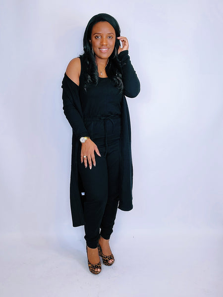 All In One Jumpsuit Set(BLACK)