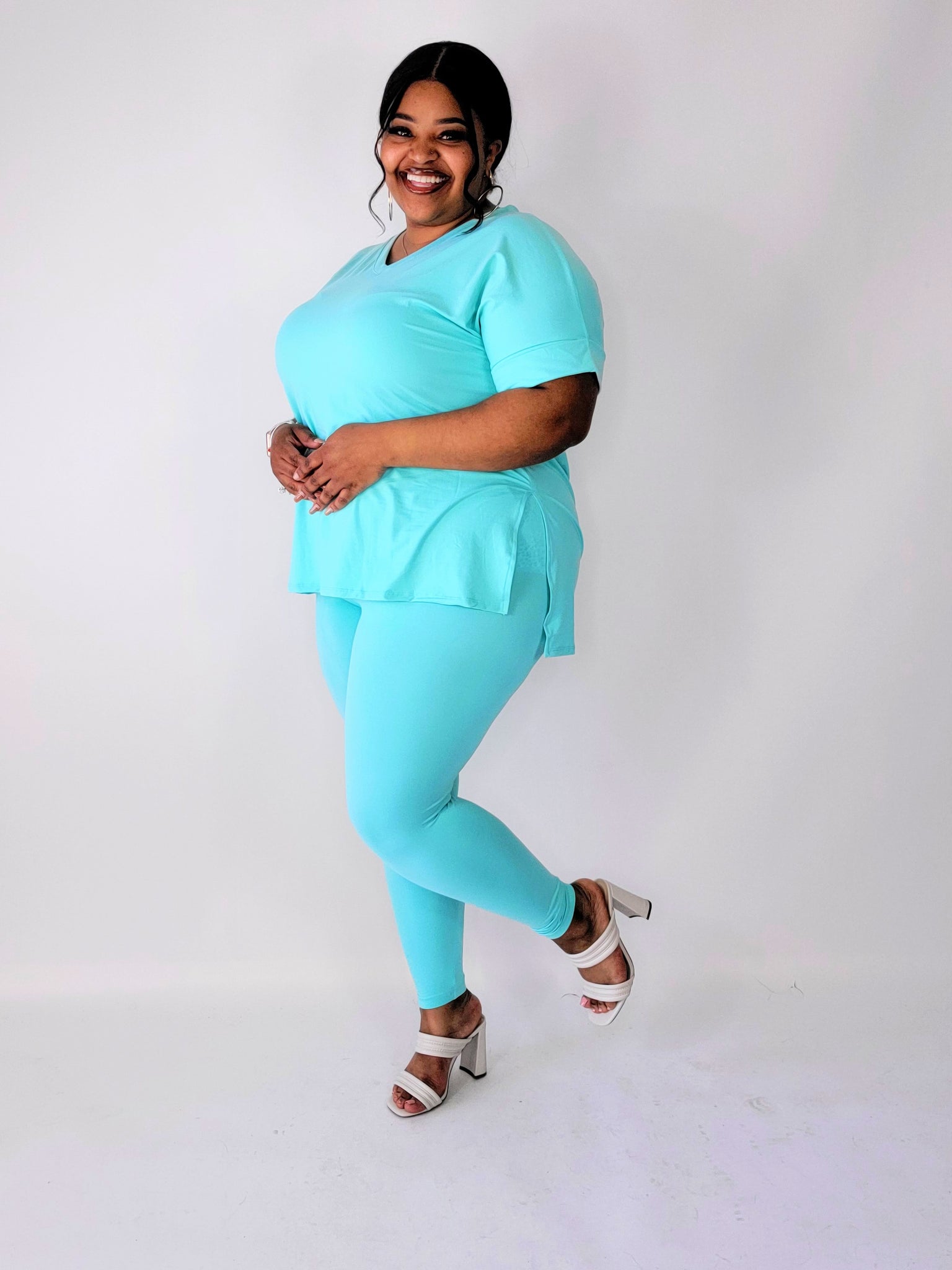 Good Girl Legging Set Curvy (MINT)